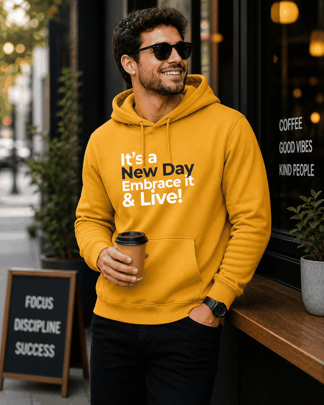 It's a New Day Embrace it & Live! Hoodies
