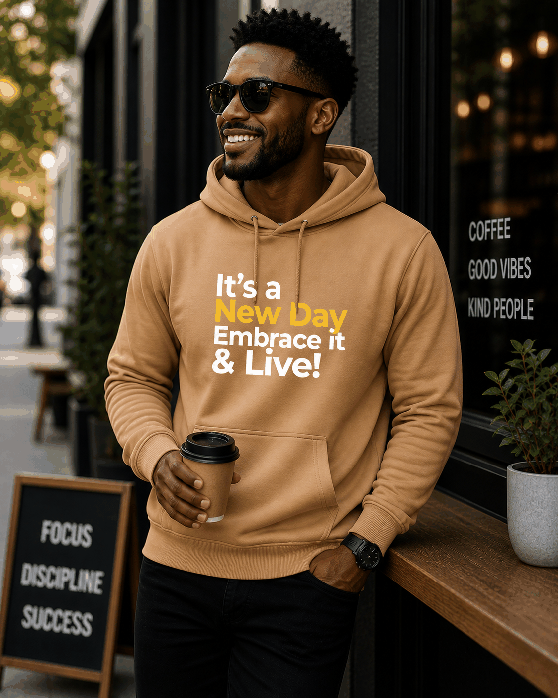 It's a New Day Embrace it & Live! Hoodies