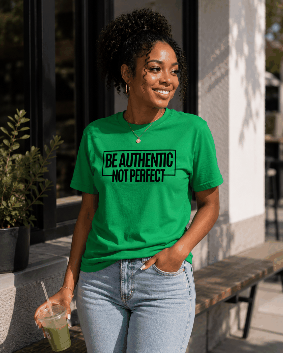 Be Authentic Not Perfect Short Sleeve T-Shirts