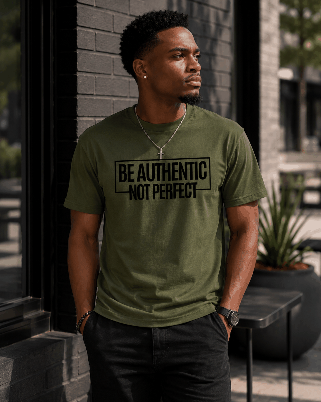 Be Authentic Not Perfect Short Sleeve T-Shirts