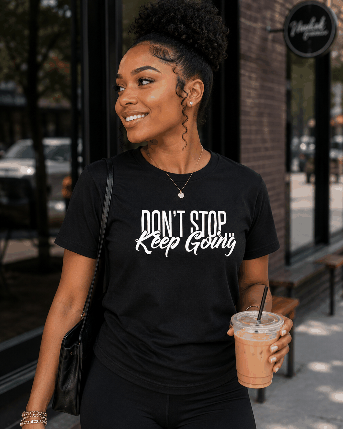 Don't Stop Keep Going Short sleeve T-Shirts