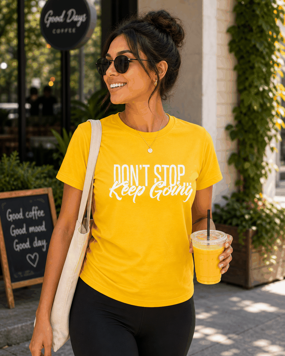 Don't Stop Keep Going Short sleeve T-Shirts