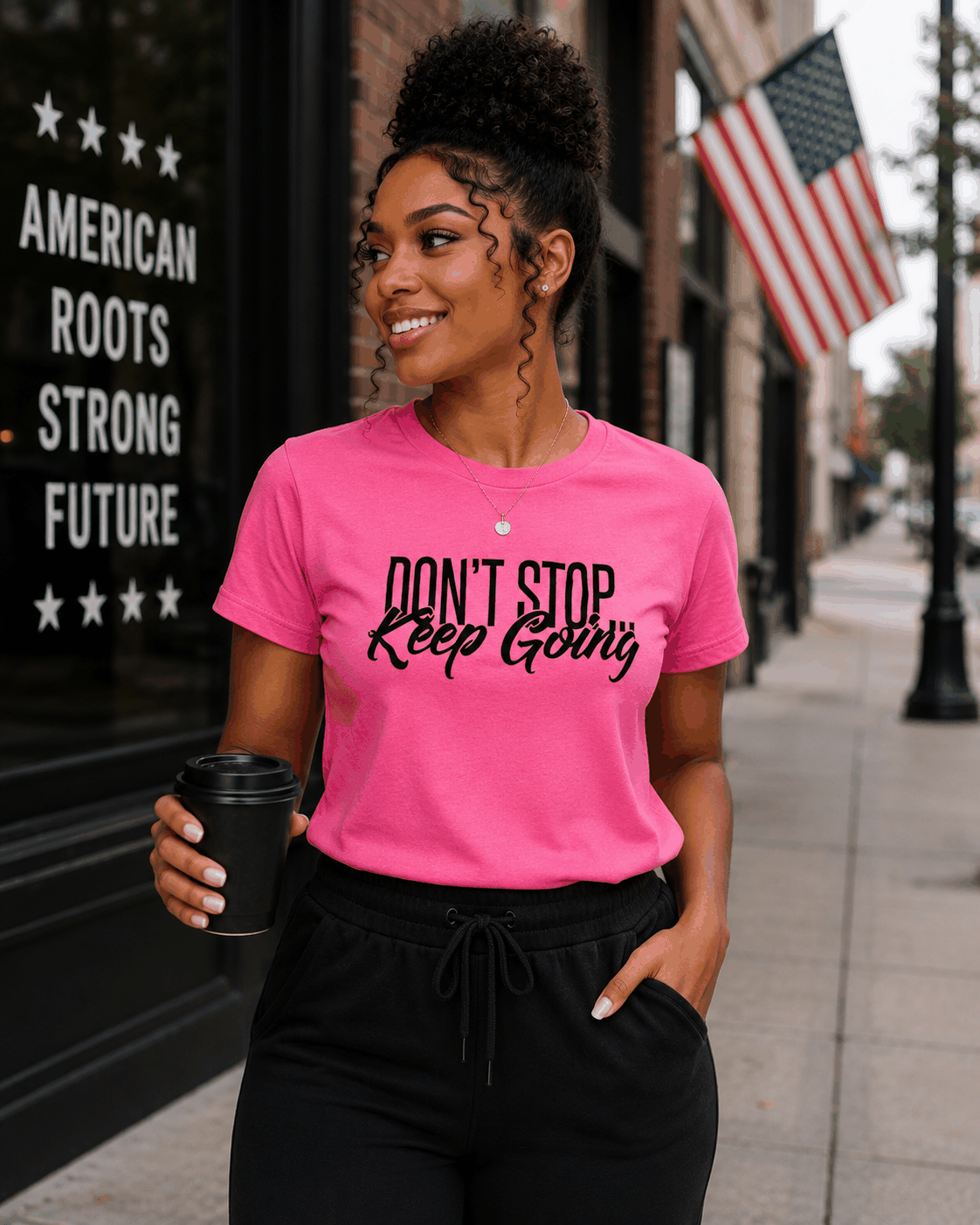 Don't Stop Keep Going Short sleeve T-Shirts