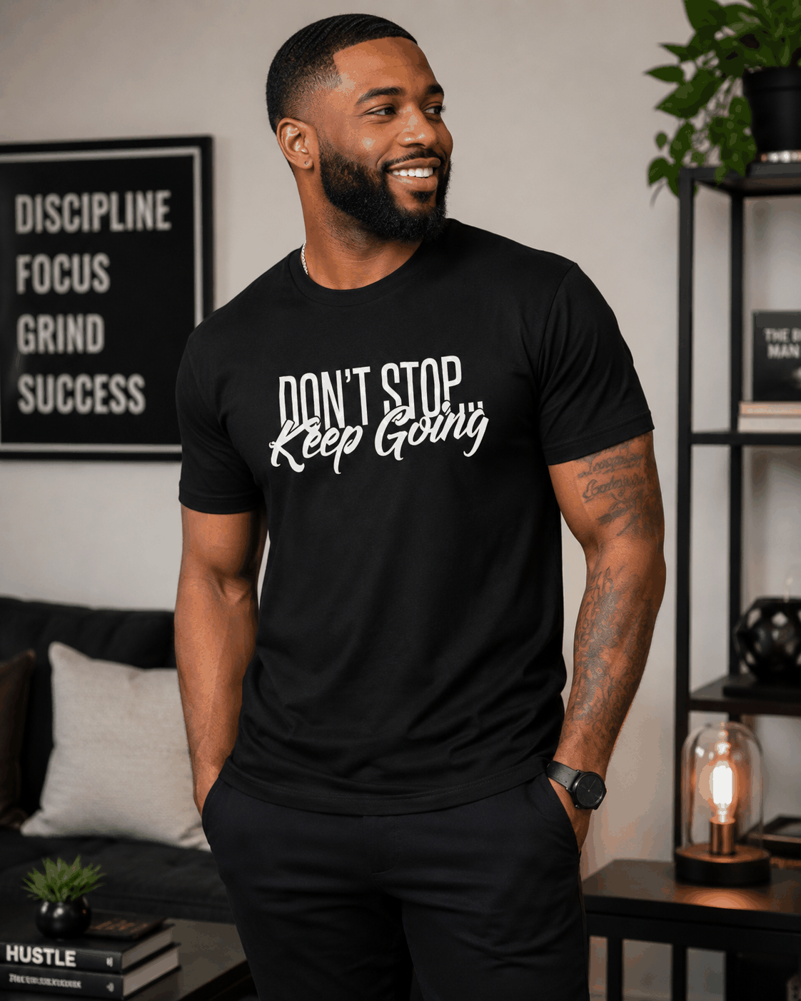 Performance Short Sleeve T-shirts -Don't Stop Keep Going