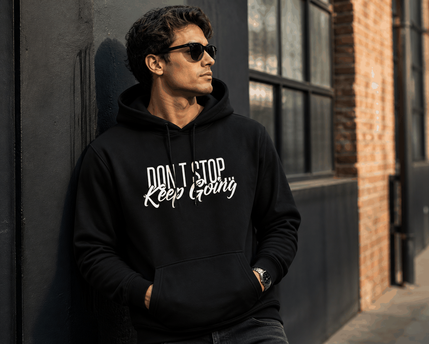 Don't Stop, Keep Going Hoodie - Empowering Authentic Style Collection