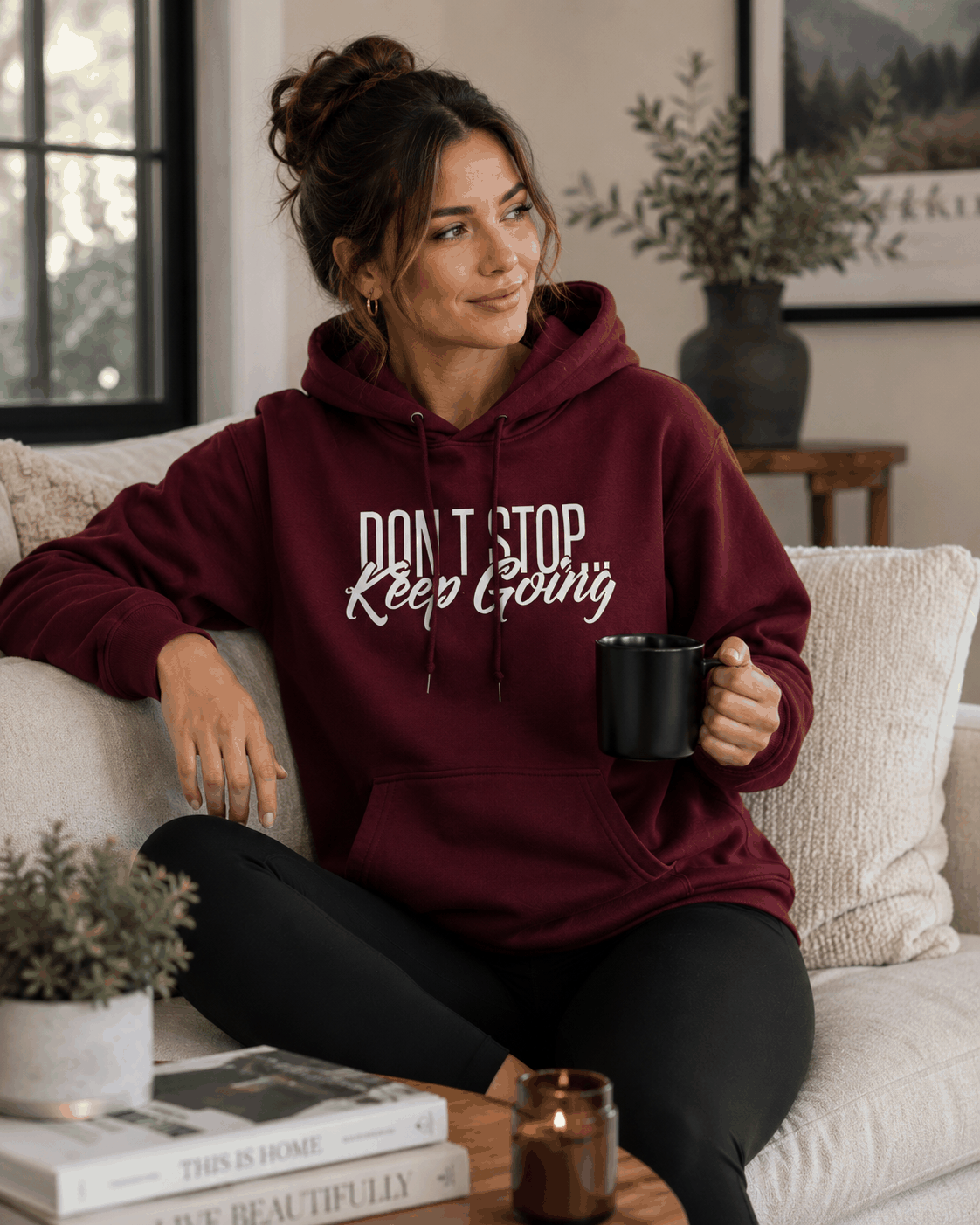 Don't Stop, Keep Going Hoodie - Empowering Authentic Style Collection