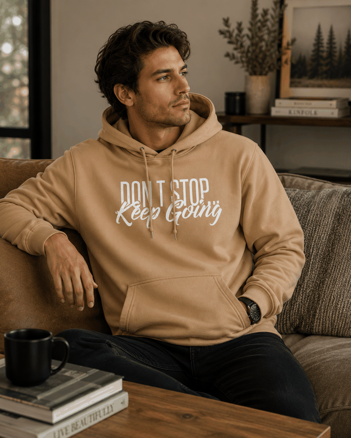 Don't Stop, Keep Going Hoodie - Empowering Authentic Style Collection