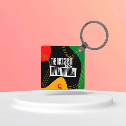 Inspirational acrylic keychains with bold motivational designs for keys or bags