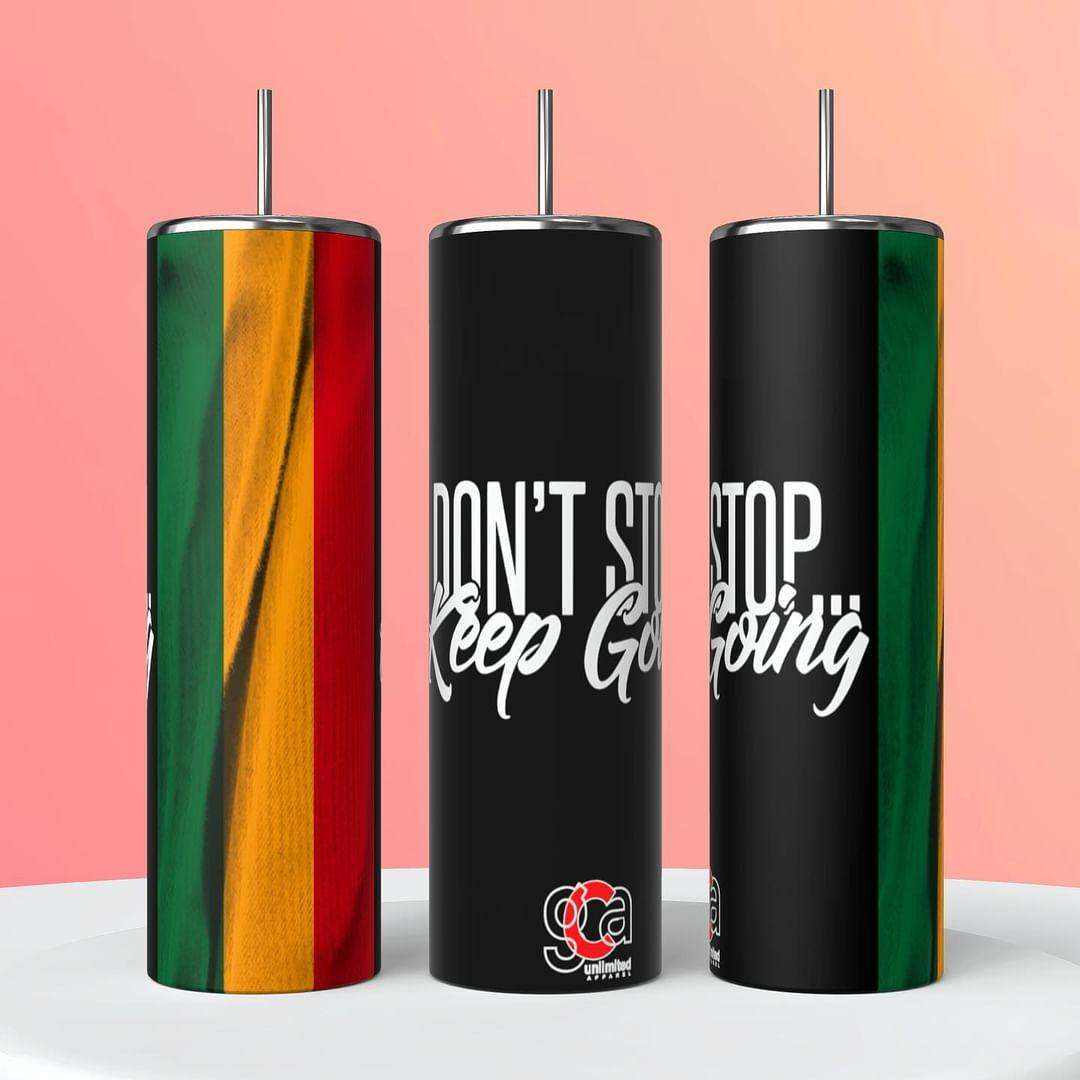 GCA Unlimited Inspirational Tumbler stainless steel insulated cup with motivational design